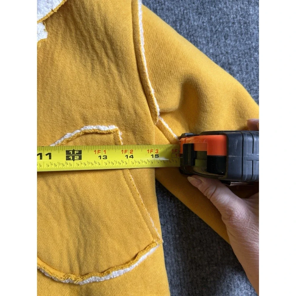 Mustard Yellow‎ Sherpa Lined Hooded Jacket Girls Peplum Coat with Bow Detail
